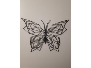 butterfly 2d art butterflies deco decoration decorative fly poly 3d print model - Mito3D
