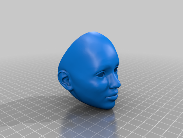 realista cabeza bjd muñeca 3D print model - Mito3D