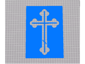 cruz ortodoxa estêncil 3d print model - Mito3D