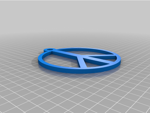 peace pendent sign 3d print model - Mito3D