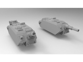 interstellar army lemoine russel donnerer 28mm artillery miniature scifi tank wargaming 3d print model - Mito3D