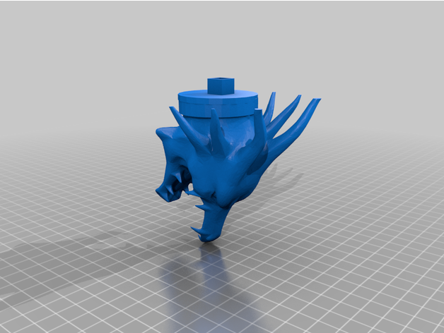 cabeza dragón pico honeywell 3D print model - Mito3D