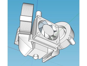 tronxy cooling printer setup duct fan hot squirrel 3d print model - Mito3D