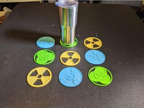 chemical biological coasters 3d print model - Mito3D