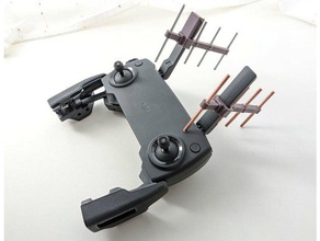 remix mavic mini yagi uda antenne 2 4 ghz cartes accessoires 24ghz l'antenne booster dji drone quadricoptère 3d print model - Mito3D