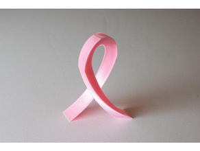 ribbon statue breast cancer awareness 3d print model - Mito3D