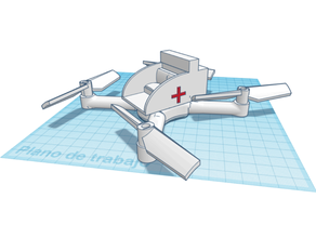 medical drone autonomous quadcopter emergency 3d print model - Mito3D