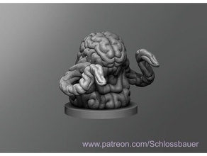 brain ooze dnd dungeons dragons tabletop 3d print model - Mito3D