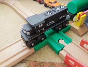 norfolk southern toy train brio ikea compatible black diesel locomotive magnet railway spielzeug thomas toytrain track vehicle wheel wood wooden zug 3d print model - Mito3D
