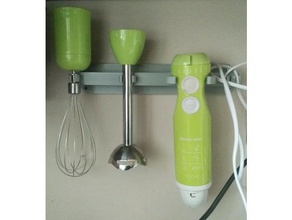 blender wall mount - halterung rierstab zauberstab silvercrest kitchen organize organizer tool holder 3d print model - Mito3D