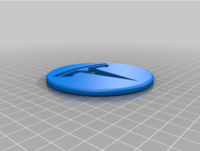 tesla logosu coaster içecek motors 3d print model - Mito3D