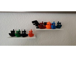 small shelf prints - tesa powerstrips 3d print model - Mito3D