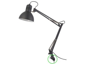 ikea tertial soporte lámpara escritorio abrazadera tapón titular 3d print model - Mito3D
