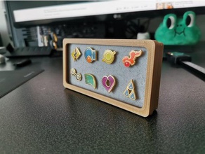 pokemon palestra badge caso distintivi medaglie hoenn 3d print model - Mito3D