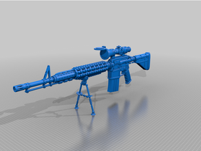 m4a1 sniper premium edition mod tasarım silah tüfek keskin nişancı 3d print model - Mito3D