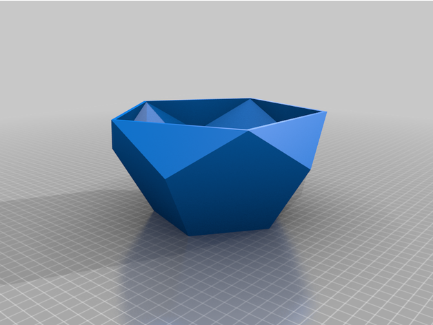 pot fleur forme polygonale poly 3D print model - Mito3D