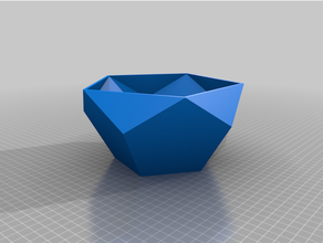 pot fleur forme polygonale poly 3d print model - Mito3D