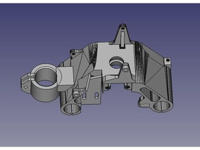anet a6 x-carriage sn04 bed level sensor mount dremel flex arm fan carriage holder inductive 3d print model - Mito3D