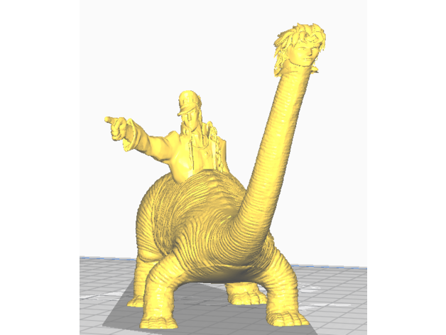 dio bronto jotaro dinosaur brando jojo jojosbizzareadventure jojos bizarre kujo 3D print model - Mito3D
