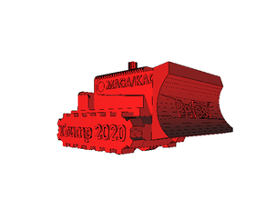 trump 2020 bulldozer 3d print model - Mito3D