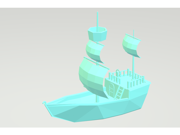 Segelschiff wind obj Objekt Schiff 3D print model - Mito3D