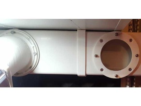 80 mm joint d'étanchéité ventilateur conduits connexion ventilation fusion360 3d print model - Mito3D