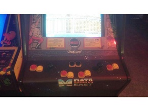 data east arcade botón etiqueta 3d print model - Mito3D
