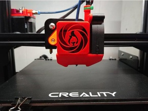 red squirrel compact fan housing - ender 3 pro 5015 rev1 4010 blower cooling cr-10 v2 cr10 creality duct fang hero 3d print model - Mito3D