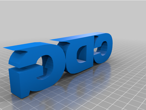 cdg logo 3d print model - Mito3D