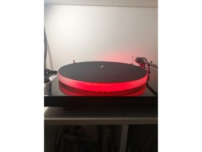 Plattenspieler led Streifen Halter schiene mod Modell Musik record player turnigy turntable vinyl 3d print model - Mito3D