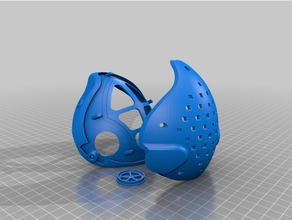 3d printed mask model 2 exchangeable filter case bionicle 3d print model - Mito3D