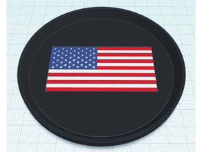 ABD bayrağı coaster renkli renk bayrak tercümesi 3d print model - Mito3D