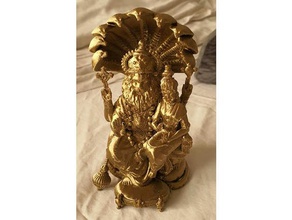 narasimha - fierce hindu god man lion hinduism idol indian sculpture vishnu 3d print model - Mito3D