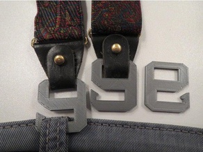 suspenders hooks 3d print model - Mito3D
