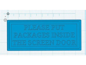 package sign door location packages screen wall mount 3d print model - Mito3D
