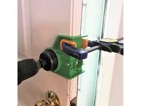 yükleme jig lockset kapı aracı matkap rehberi kilit takın montaj araçlar 3d print model - Mito3D