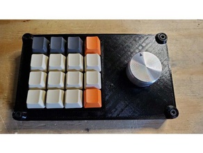 dumbpad 4x4 makro yuvarlak tuş klavye macropad mekanik döner kodlayıcı 3d print model - Mito3D