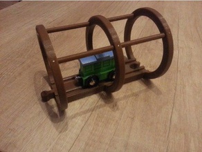 wooden trailway tunnel train track 3d print model - Mito3D