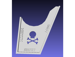 canción blades héroes regla amplia quitarse cráneo cuchillas bandera pirata gobernante escaramuza sobah wargame 3d print model - Mito3D