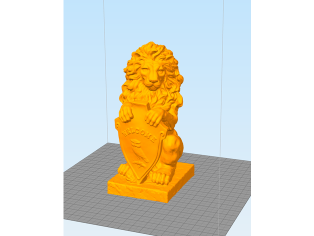Löwen Skulptur frei 3D print model - Mito3D