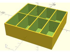 multi Fach parametrischen organizer box 3d print model - Mito3D