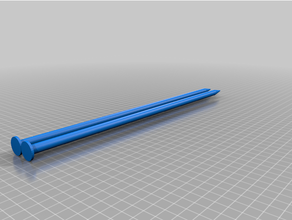 knitting needles wife customized 3d print model - Mito3D