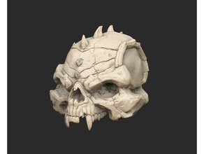 giant demon skull 2016 bone doom evil hell 3d print model - Mito3D