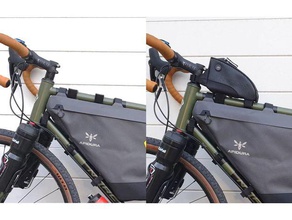 norco search xr-s tube bag anti-roll mount bikepacking cycling lock pannier xr steel frame touring 3d print model - Mito3D