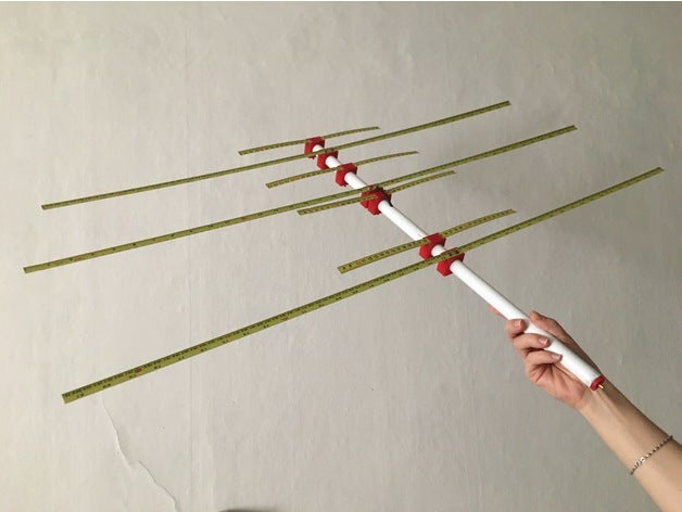 çift bant anten yagi 3 4 145 435 +mhz 2m 70cm 2m70cm amatör radyo amsat dualband frekans hamradio taşınabilir uydu anteni sdr teyp mezura uda uhf vhf sahibi 3D print model - Mito3D