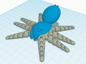 simple spody cute mini octopus mcgybeer spider 3d print model - Mito3D