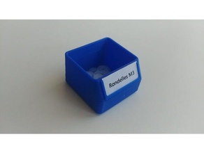 38x38 étiquette bac bin boîte tri srewbox stockage 3d print model - Mito3D