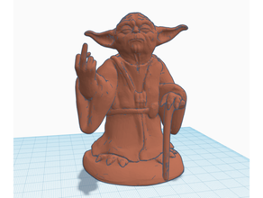 middle finger yoda becauseitspossible decoration force star starwars wars 3d print model - Mito3D