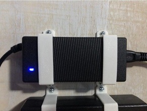 monoprice mini delta power supply strap organizer mount 3d print model - Mito3D