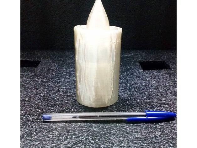 lampara vela sencilla simple lampe lueur chandelles bougie 3D print model - Mito3D